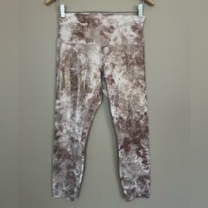 {Lululemon} Align Crop with Pockets 23" Shine in Diamond Dye Misty Shell Cacao 8